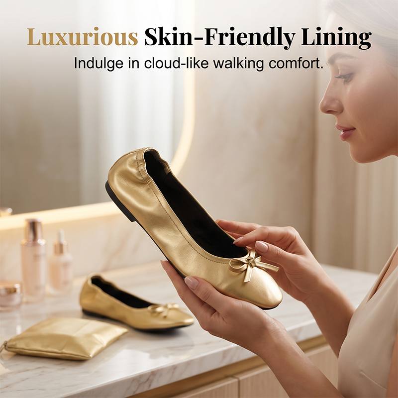 🎁Women's Elegant Foldable Ballet Flats – Lightweight & portable – Perfect for travel, office or back-up comfort – stylish and practical ✨🌸