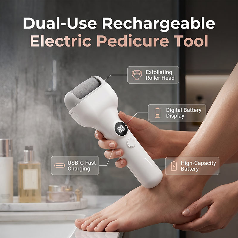 🥳2026 HOT SALE🥳💞50K+ SOLD!🦶🧠 50% OFF! Smart Electric Pedicure Tool – Pressure sensor auto‑stops if too firm. Removes calluses gently, protects delicate skin. A safe home pedicure! 🛡️✨