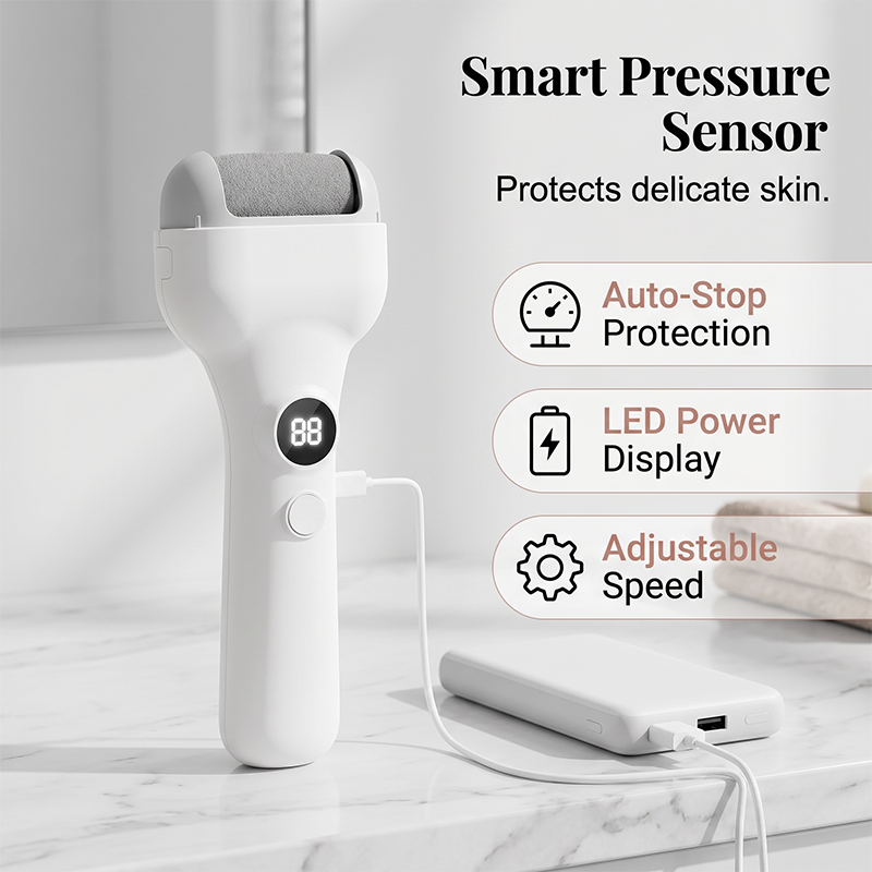 🥳2026 HOT SALE🥳💞50K+ SOLD!🦶🧠 50% OFF! Smart Electric Pedicure Tool – Pressure sensor auto‑stops if too firm. Removes calluses gently, protects delicate skin. A safe home pedicure! 🛡️✨
