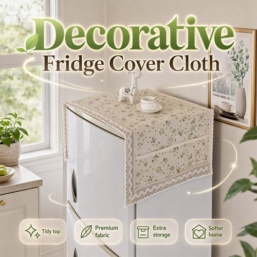 ✨Cotton Linen Refrigerator Dust Cover with Pockets