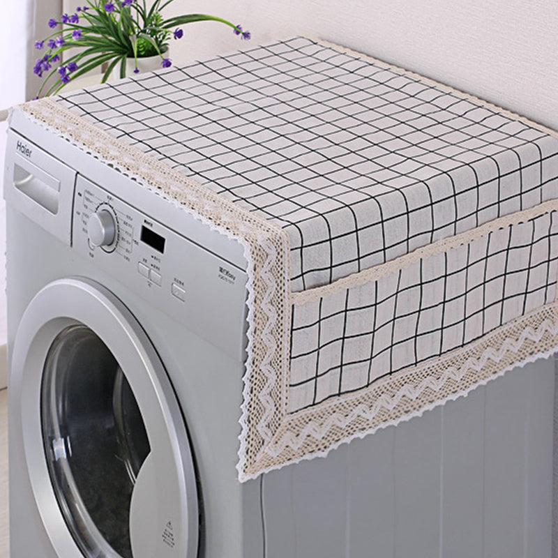 ✨Cotton Linen Refrigerator Dust Cover with Pockets