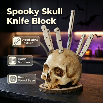Funny Skull Knife Holder for Kitchen Storage