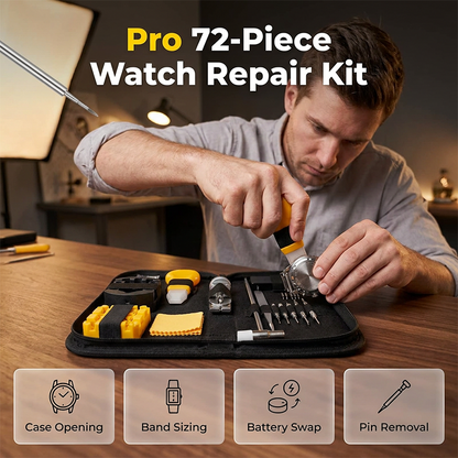 📢📢⏰ Complete 72-Piece Watch Repair Kit ⌚ Everything You Need to Fix, Adjust & Revive Your Watch – All in One Box ✨