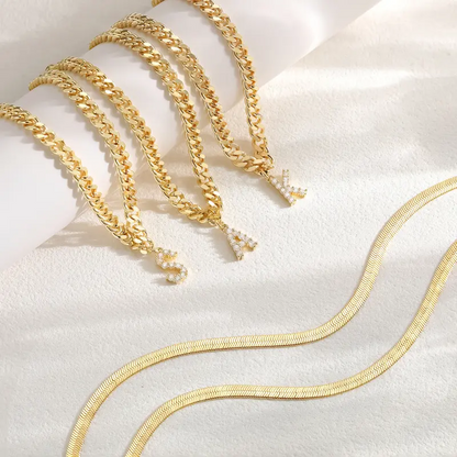 Initial Letter Design Anklet Set for Women