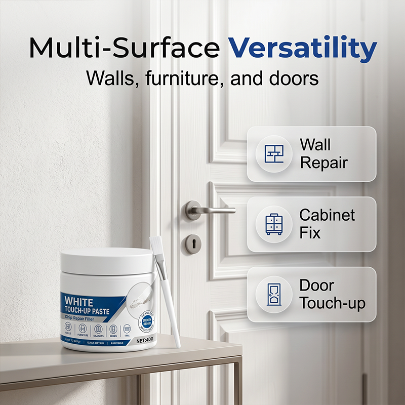 White Furniture Touch-Up Paste with Brush