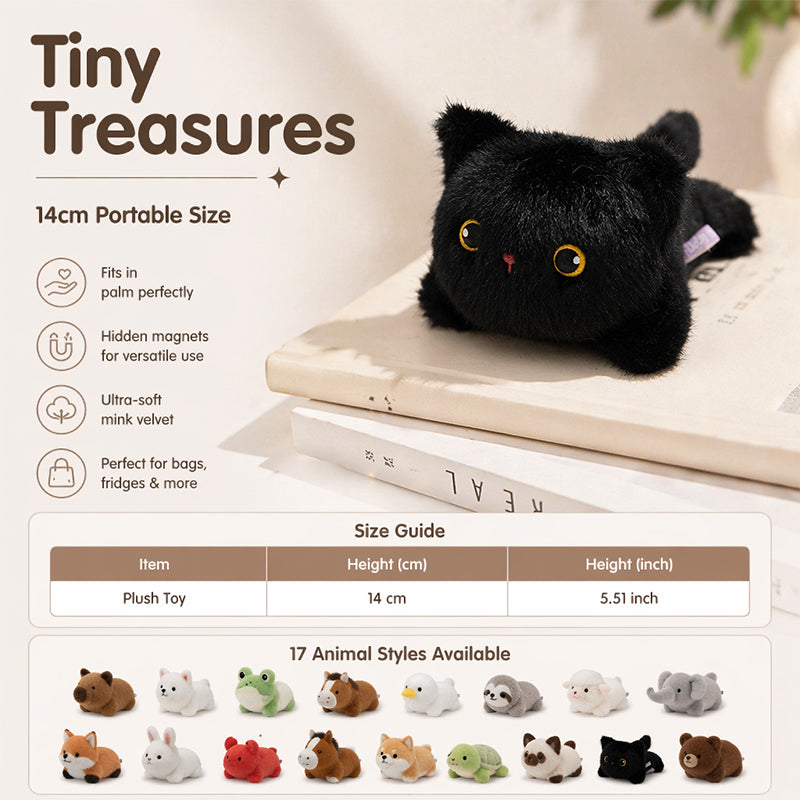 ⏳Limited-time 50% off⏰Lovely Plushie Fridge Magnet Doll🐈‍⬛🐘🐇