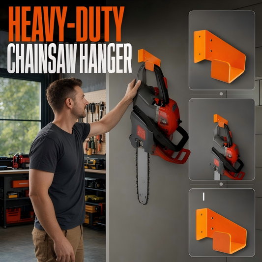 📢📢BUY 1 GET 1 FREE !! ⏰Heavy-Duty Wall Mount Chainsaw Hanger