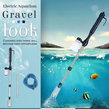 🥳2026 HOT SALE🥳💞50K+ SOLD!🐠Electric Aquarium Gravel Cleaner, no manual pumping. Adjustable tube length fits small to large tanks. Clean gravel & change water with ease! 🧹✨
