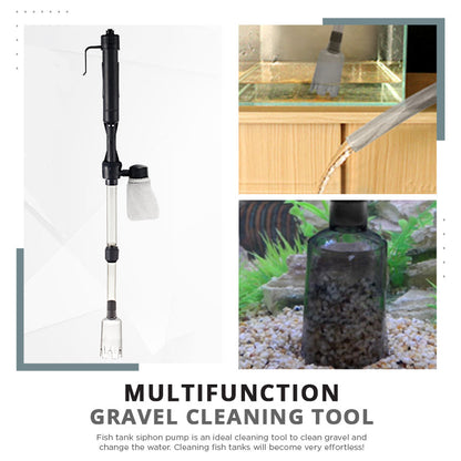 🥳2026 HOT SALE🥳💞50K+ SOLD!🐠Electric Aquarium Gravel Cleaner, no manual pumping. Adjustable tube length fits small to large tanks. Clean gravel & change water with ease! 🧹✨