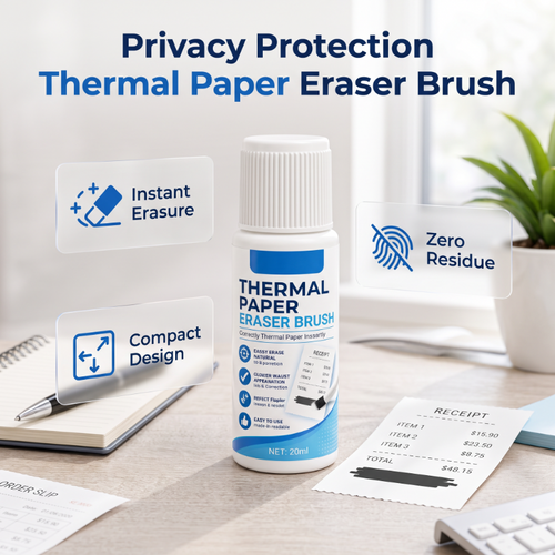 Privacy Protection Thermal Paper Eraser Brush