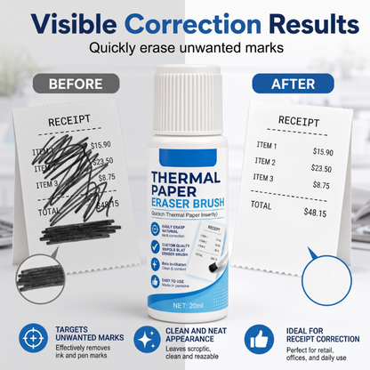 Privacy Protection Thermal Paper Eraser Brush