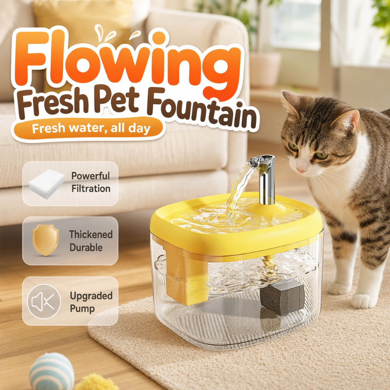Silent pet water fountain