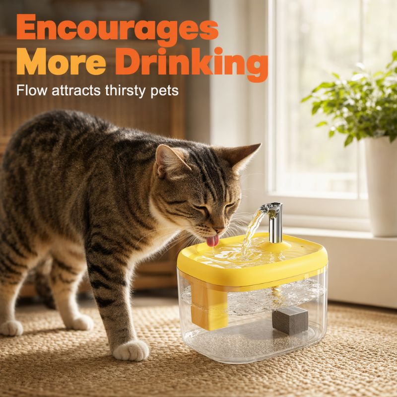 Silent pet water fountain