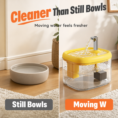 Silent pet water fountain