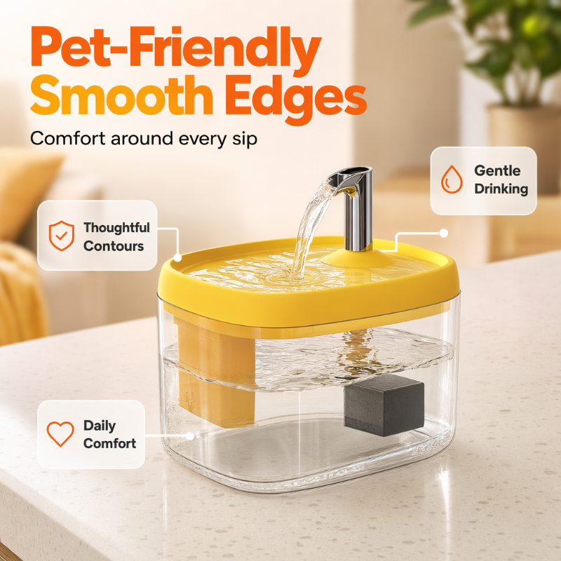 Silent pet water fountain
