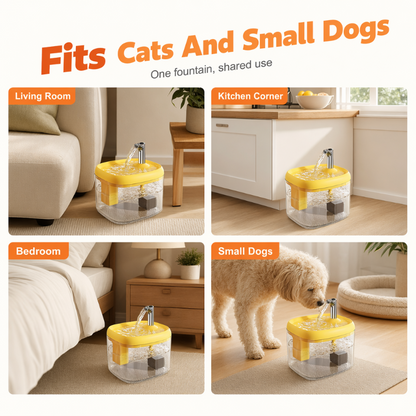 Silent pet water fountain