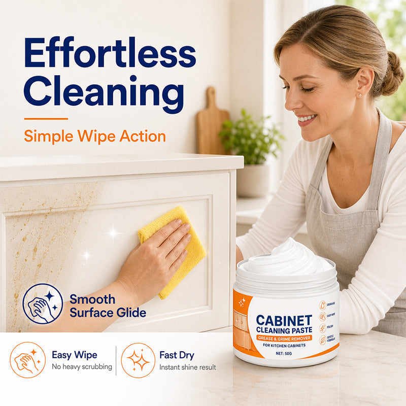 Wood Cabinet Cleaning Paste with Sponge for Furniture Renovation