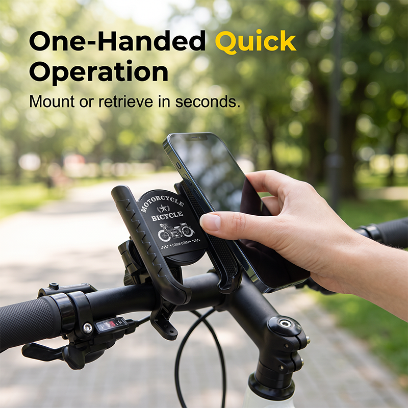 📢📢49% OFF !! ⏰Quick-Release Bike Phone Mount with Secure Lock