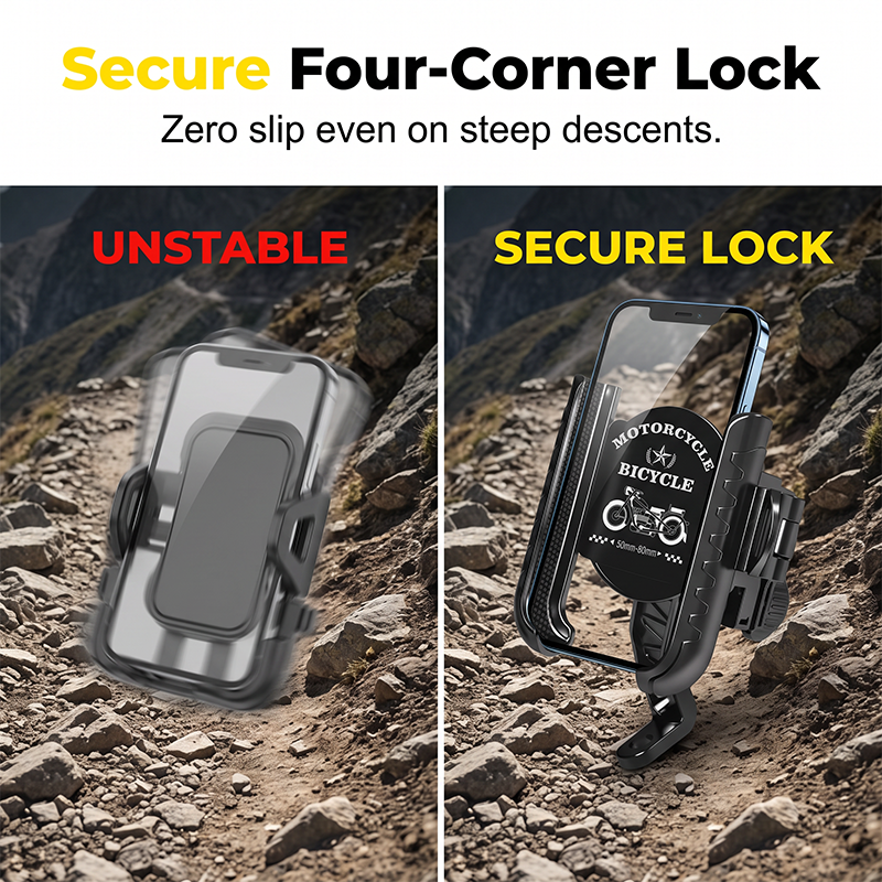 📢📢49% OFF !! ⏰Quick-Release Bike Phone Mount with Secure Lock
