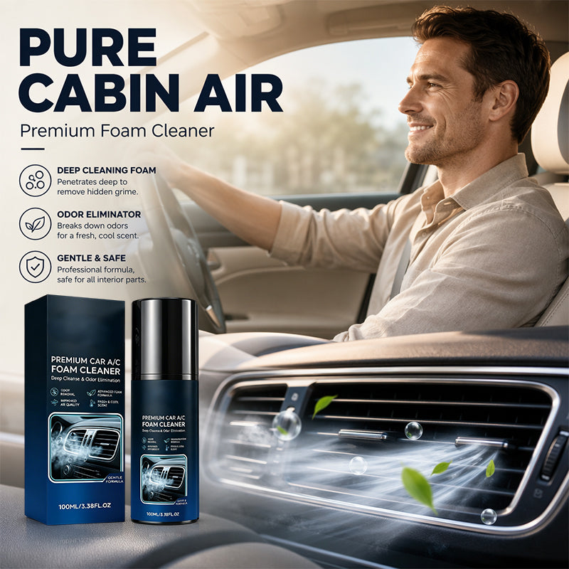 📢📢49% OFF !! ⏰Car Air Conditioner Foam Cleaner Deep Vent Odor Eliminator