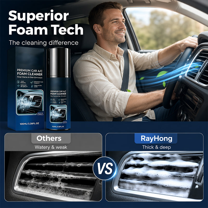 📢📢49% OFF !! ⏰Car Air Conditioner Foam Cleaner Deep Vent Odor Eliminator