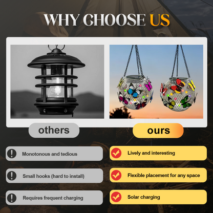 🔥Last Day 49% OFF -Iron Art Solar Hanging Light