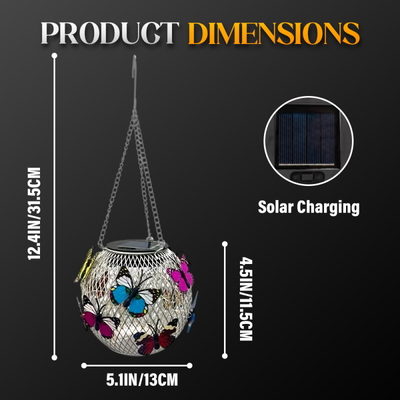 🔥Last Day 49% OFF -Iron Art Solar Hanging Light