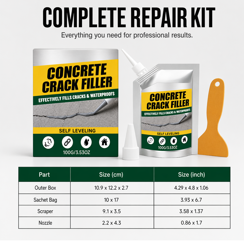 📢📢49% OFF !! ⏰🏠 Waterproof Concrete Crack Filler for Indoor & Outdoor Use