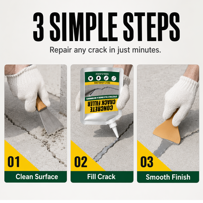 📢📢49% OFF !! ⏰🏠 Waterproof Concrete Crack Filler for Indoor & Outdoor Use
