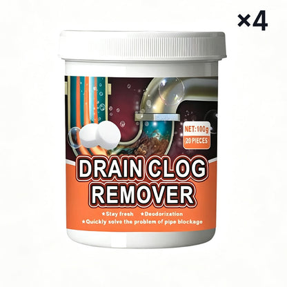 🚰50% OFF NOW ! ✨Active Oxygen Drain Clog Remover Effervescent Tablets, Rapid Dissolving, Odor Elimination, Pipe‑Safe for Sink, Bathtub & Sewer Blockages
