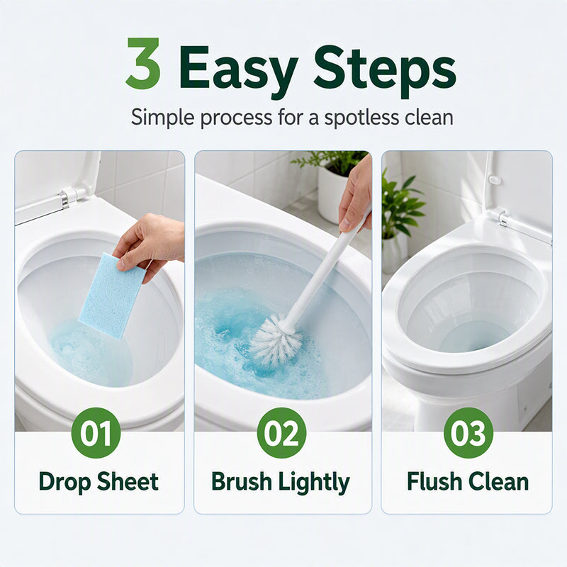 🚽 50% OFF NOW! ✨ Quick-Dissolving Toilet Cleaning Sheets – Fresh, Easy & Effective Cleaning 💧