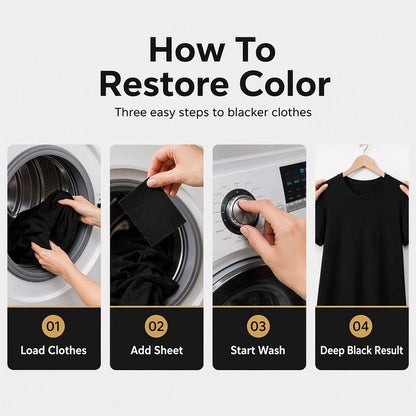 Black Color Restoring Laundry Sheets