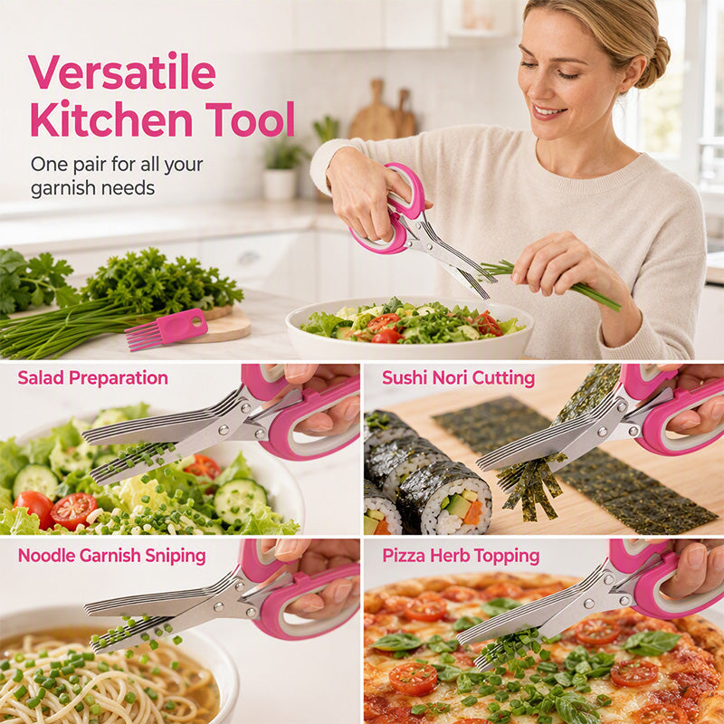 ✂️ Chop Herbs 5X Faster with Smart Kitchen Scissors 🌿