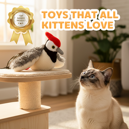 🐱 50% OFF NOW! 🔊 Electric Plush Cat Teaser Toy – Sounds, automatic motion & interactive – Keeps your cat engaged & active ✨