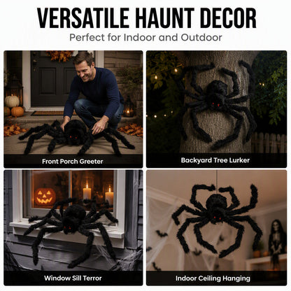 🎃 50% OFF | Halloween Giant Spider Decoration 🕷️👻 – Oversized Outdoor Halloween Decor for Garden, Yard & Home ✨