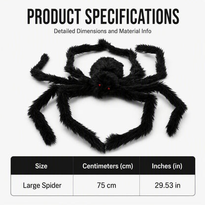 🎃 50% OFF | Halloween Giant Spider Decoration 🕷️👻 – Oversized Outdoor Halloween Decor for Garden, Yard & Home ✨