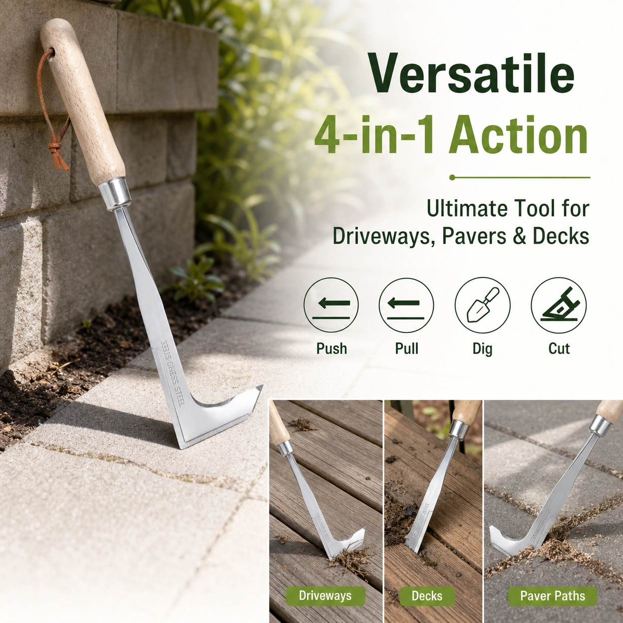 Stainless Steel Crack Weeder Tool 🌿